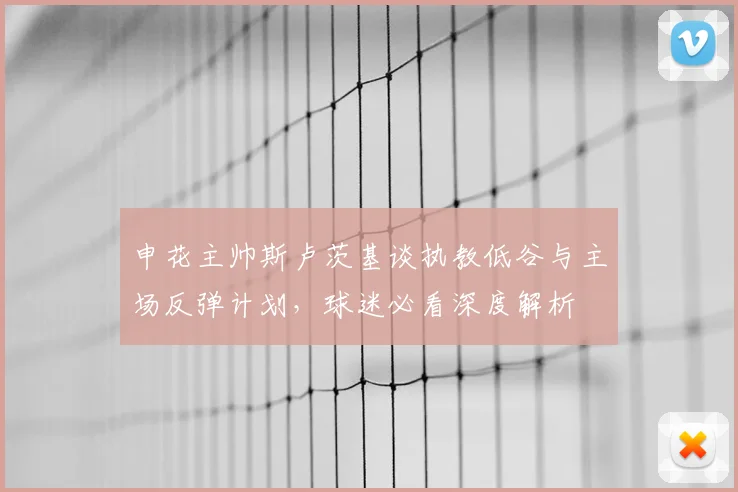 申花主帅斯卢茨基谈执教低谷与主场反弹计划，球迷必看深度解析
